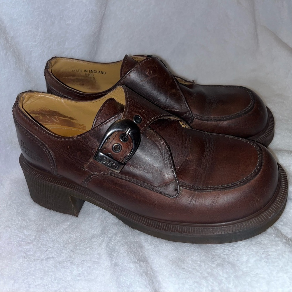 Dr. Martens Brown Chunky Leather Flats